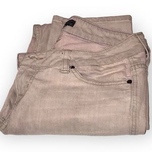 Distress Denim Jeans Khaki Raven Skinny